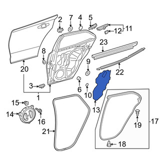 Toyota OE - Rear Right Door Water Deflector