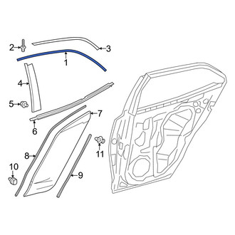 Toyota OE - Rear Left Door Reveal Molding