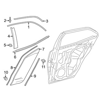 Toyota OE - Rear Door - Exterior Trim
