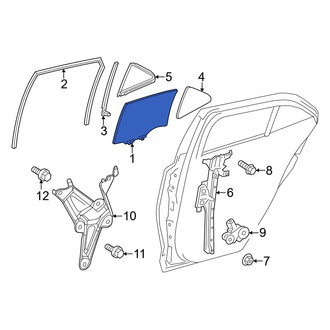 Toyota OE - Rear Left Door Glass