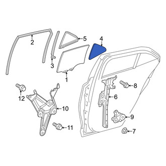 Toyota OE - Rear Right Vent Window Assembly