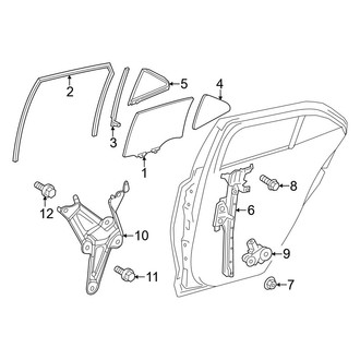 Toyota OE - Rear Door - Glass & Hardware