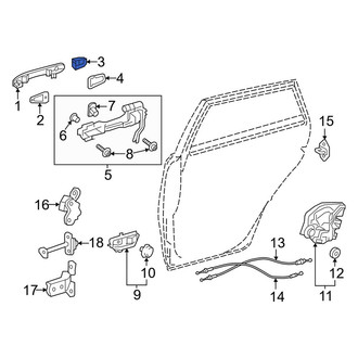 Toyota OE - Rear Outer Exterior Door Handle Cover