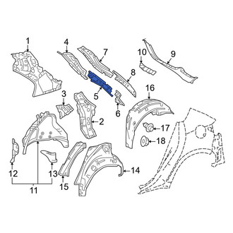 Toyota OE - Left Center Body D-Pillar Reinforcement