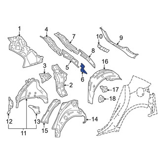 Toyota OE - Left Lower Body D-Pillar Reinforcement
