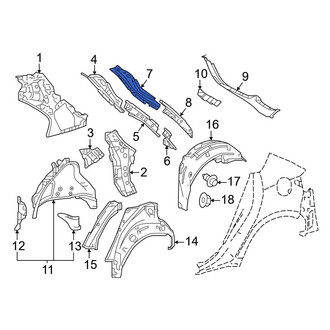 Toyota OE - Left Upper Body D-Pillar Reinforcement