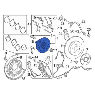 Toyota OE - Rear Wheel Bearing and Hub Assembly