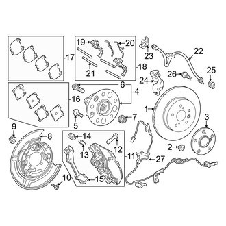 Toyota OE - Rear Suspension - Brake Components (Primary Brake)