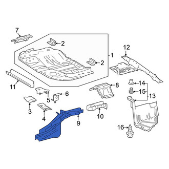Toyota OE - Rear Left Frame Side Member