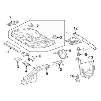 Toyota OE - Rear Body & Floor - Floor & Rails