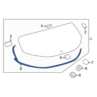 Toyota OE - Rear Back Glass Reveal Molding