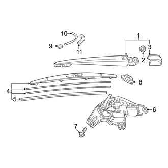 Toyota OE - Lift Gate - Wiper & Washer Components