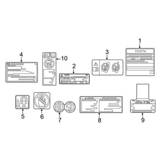 Toyota OE - Information Labels - Labels