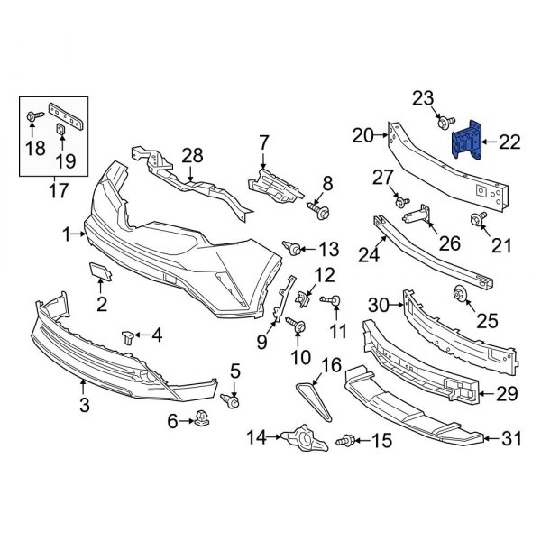 Bumper Impact Bar Bracket