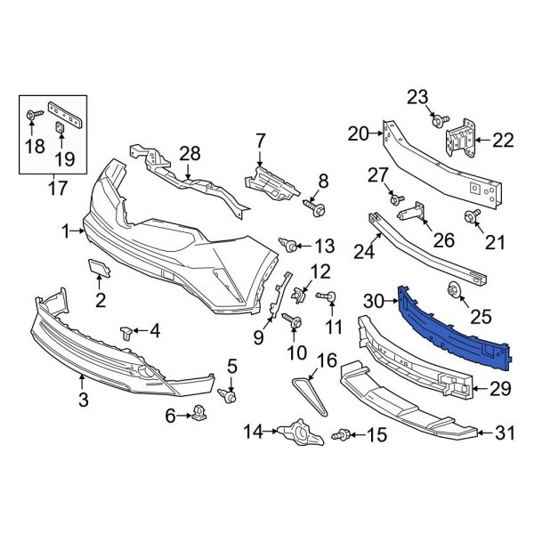 Bumper Impact Absorber Bracket