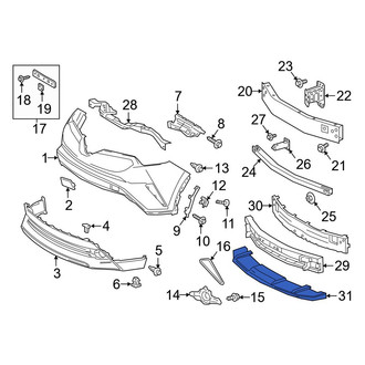 Toyota OE - Front Lower Bumper Impact Absorber