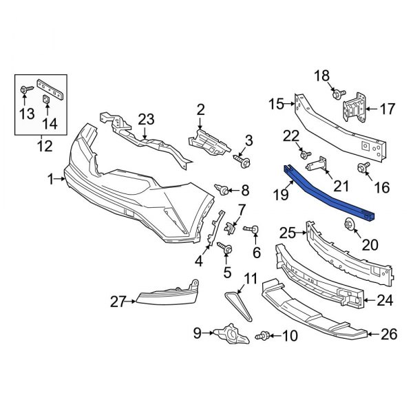 Toyota Oe 5217110050 Rear Bumper Impact Bar