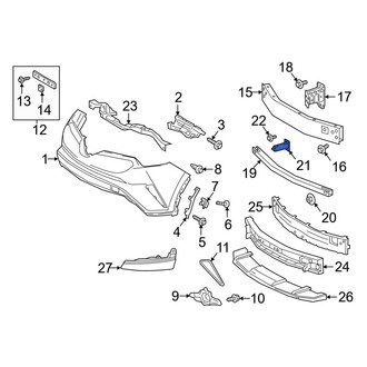 Toyota OE - Lower Bumper Impact Bar Bracket