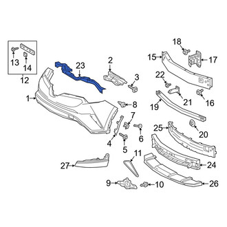 Toyota OE - Front Bumper Cover Support Rail