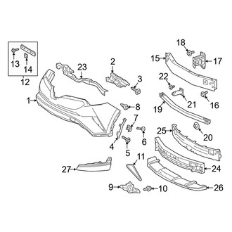 Toyota OE - Front Bumper & Grille - Bumper & Components