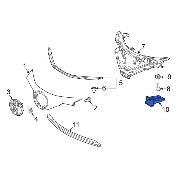 Toyota OE 52521F4010 - Grille Bracket