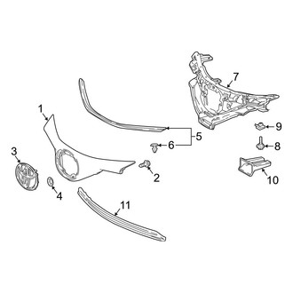 Toyota OE - Front Bumper & Grille - Grille & Components