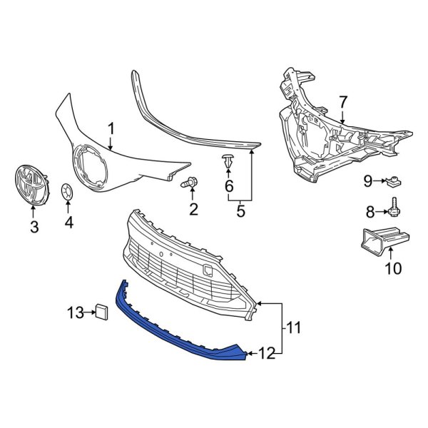 Toyota OE 5211210070A1 Front Lower Valance Panel