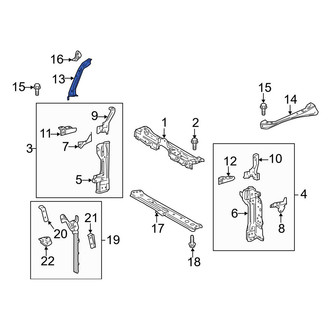 Toyota OE - Front Right Radiator Support Tie Bar Extension