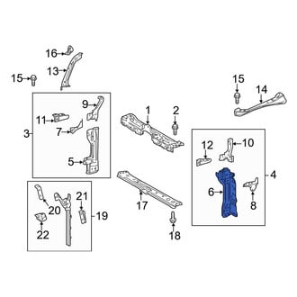Toyota OE - Front Right Radiator Support Side Panel