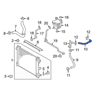 Toyota OE - Upper Radiator Coolant Hose
