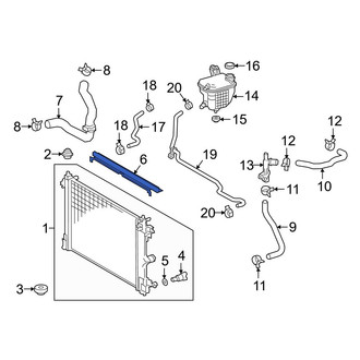 Toyota OE - Front Upper Radiator Support Baffle