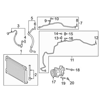 Toyota OE - Air Conditioner & Heater - Condenser, Compressor & Lines