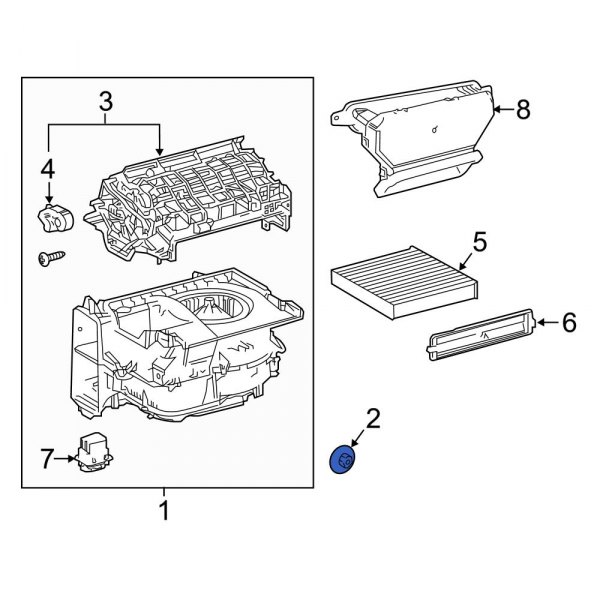 HVAC Blower Motor Housing Clip