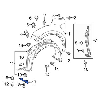 Toyota OE - Front Right Fender Liner Extension