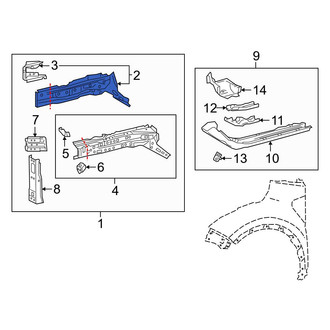Toyota OE - Front Left Outer Frame Side Member