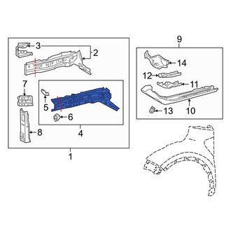 Toyota OE - Front Right Inner Frame Side Member