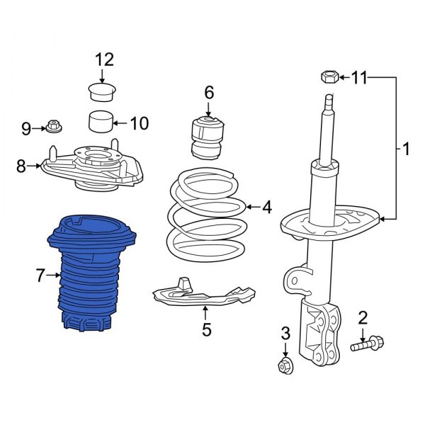 Toyota OE 48045F4010 Front Suspension Strut Bellows