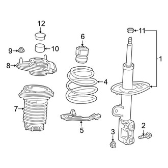Toyota OE - Front Suspension - Struts & Components