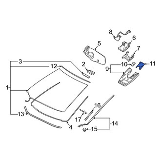 Toyota OE - Interior Rear View Mirror Cover Access Cover