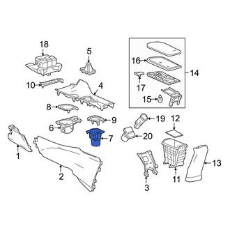 Toyota OE - Rear Console Cup Holder
