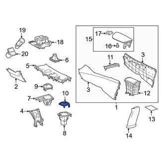 Toyota OE - Rear Console Cup Holder Bezel