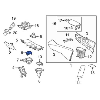 Toyota OE - Front Console Cup Holder Bezel