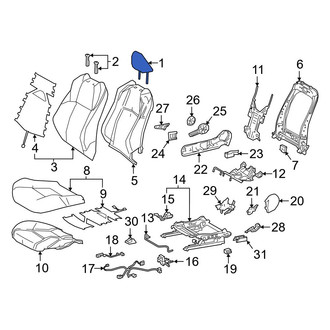 Toyota OE - Front Left Headrest