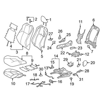 Toyota OE - Seats & Tracks - Passenger Seat Components (Japan Built)