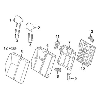 Toyota OE - Seats & Tracks - Rear Seat Components (Turkey Built, Seat Back, 60% Side)