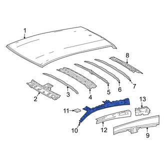 Toyota OE - Left Inner Roof Side Rail
