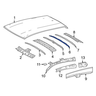 Toyota OE - Center Rear Roof Bow