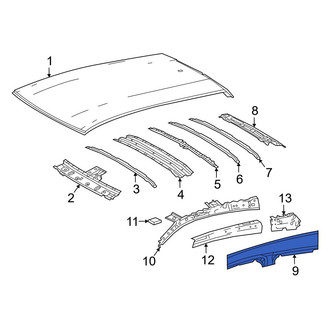 Toyota OE - Left Outer Roof Side Rail