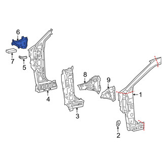 Toyota OE - Left Inner Body A-Pillar Reinforcement