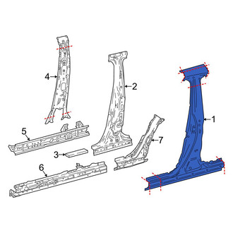 Toyota OE - Left Body B-Pillar and Rocker Panel